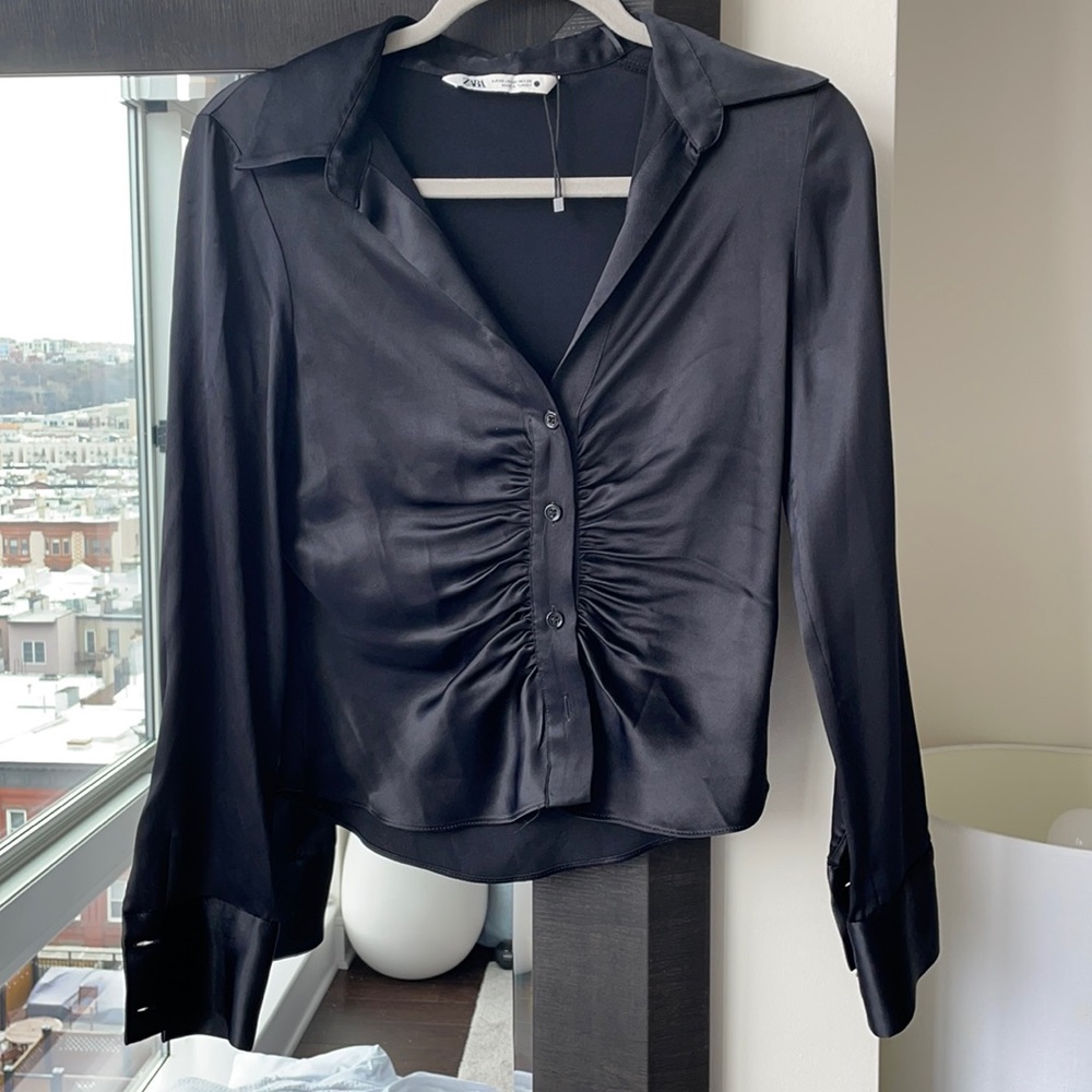 Zara silk top
